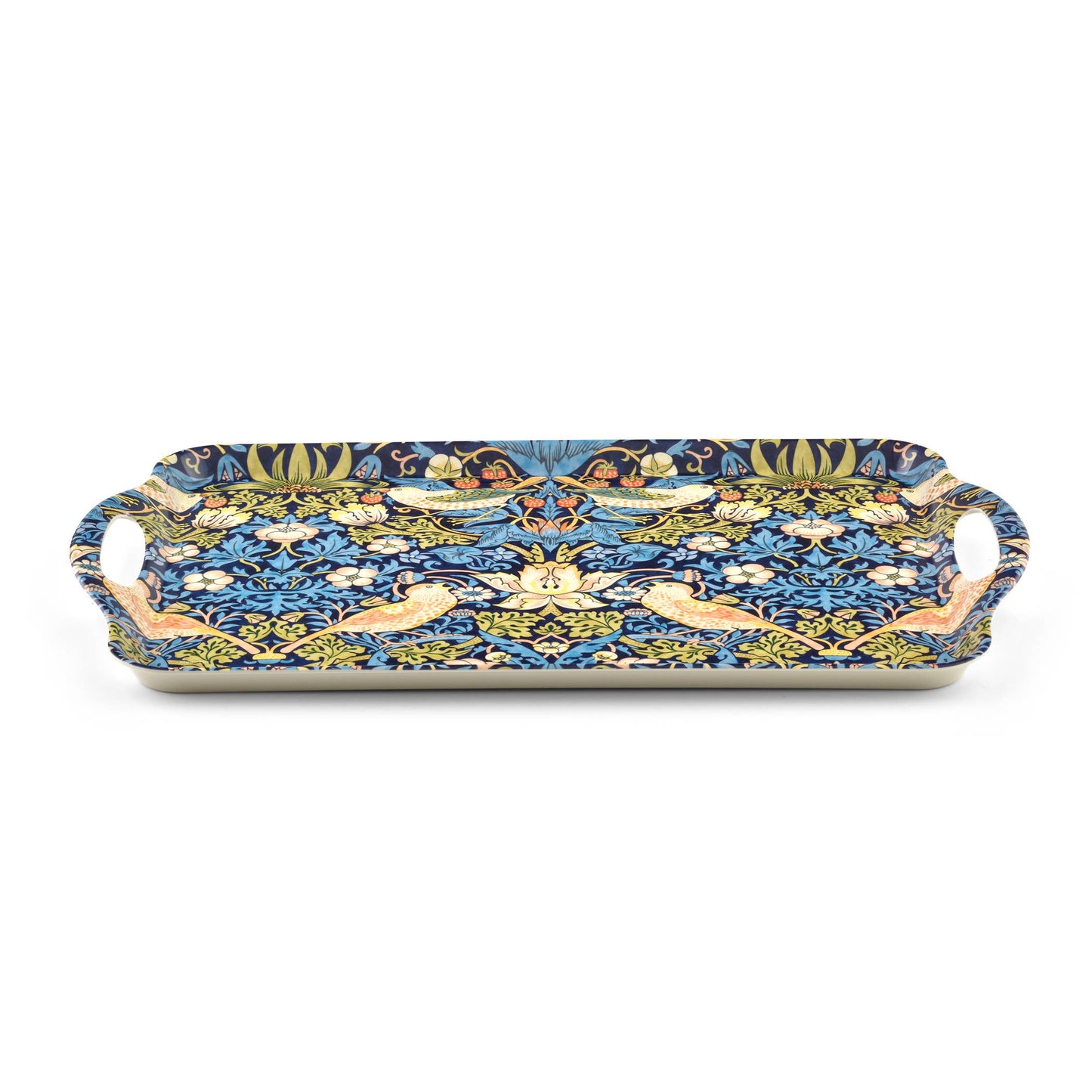 Strawberry Thief Blue by Morris & Co Lg Melamine Tray