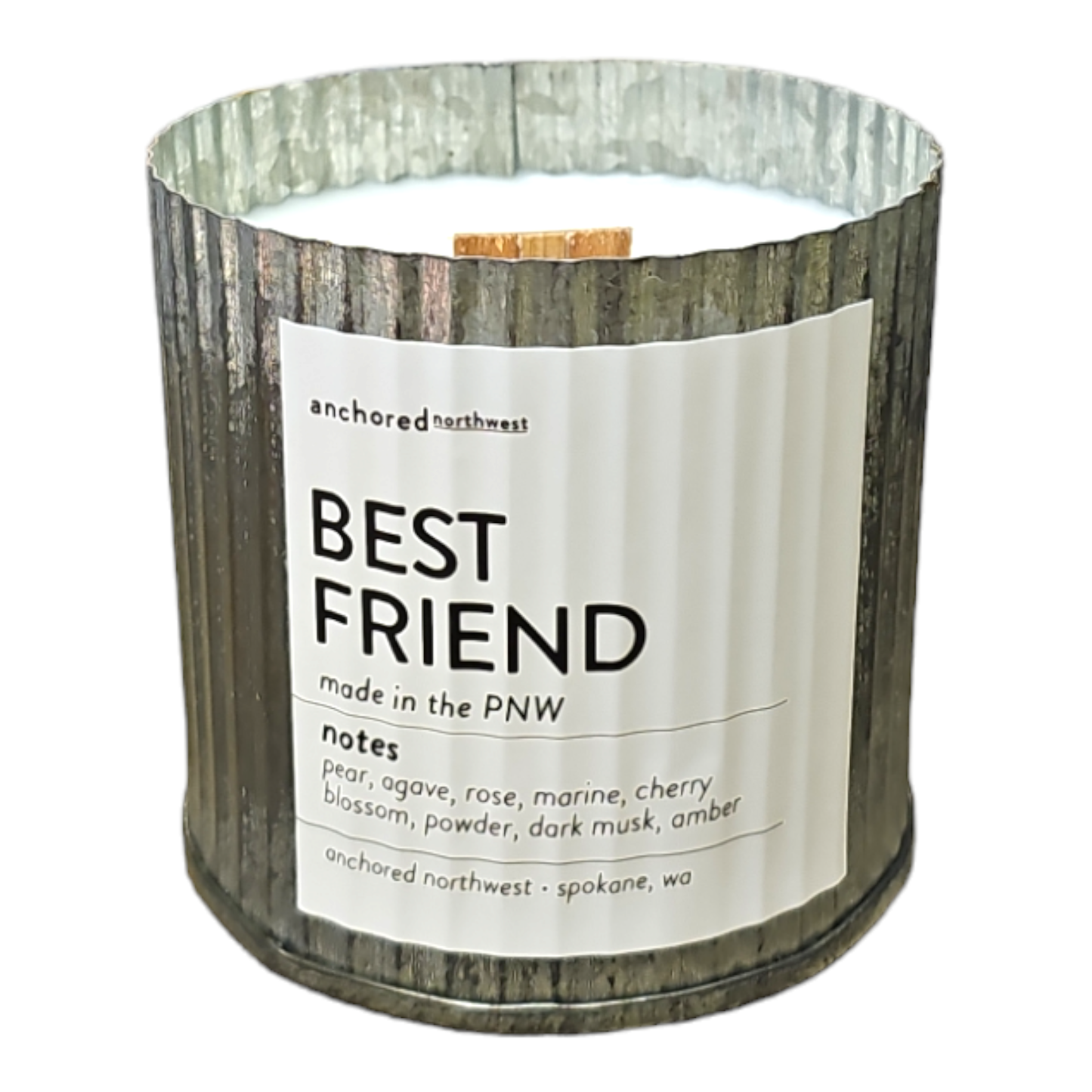 Best Friend Rustic Vintage Farmhouse Wood Wick Candle