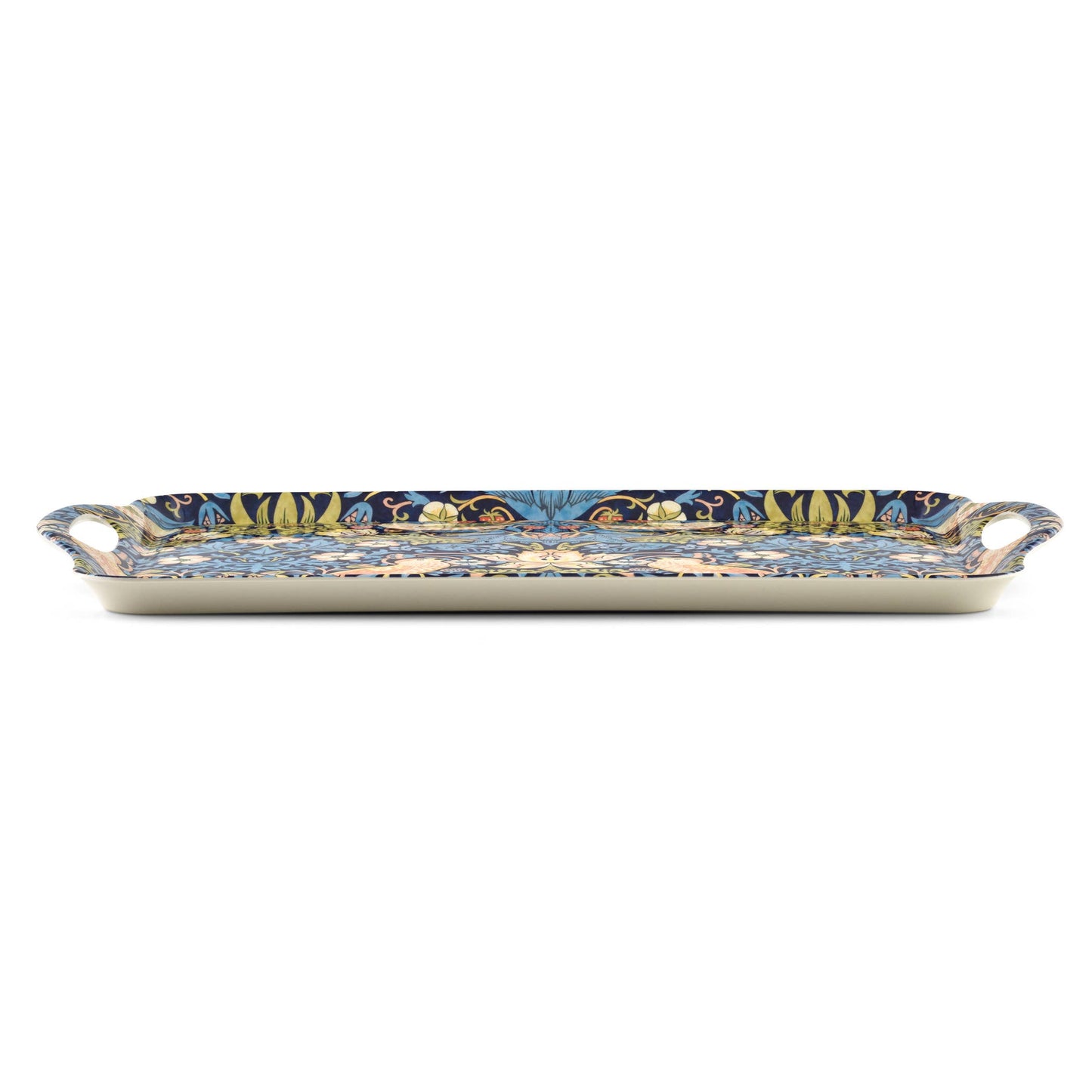 Strawberry Thief Blue by Morris & Co Lg Melamine Tray