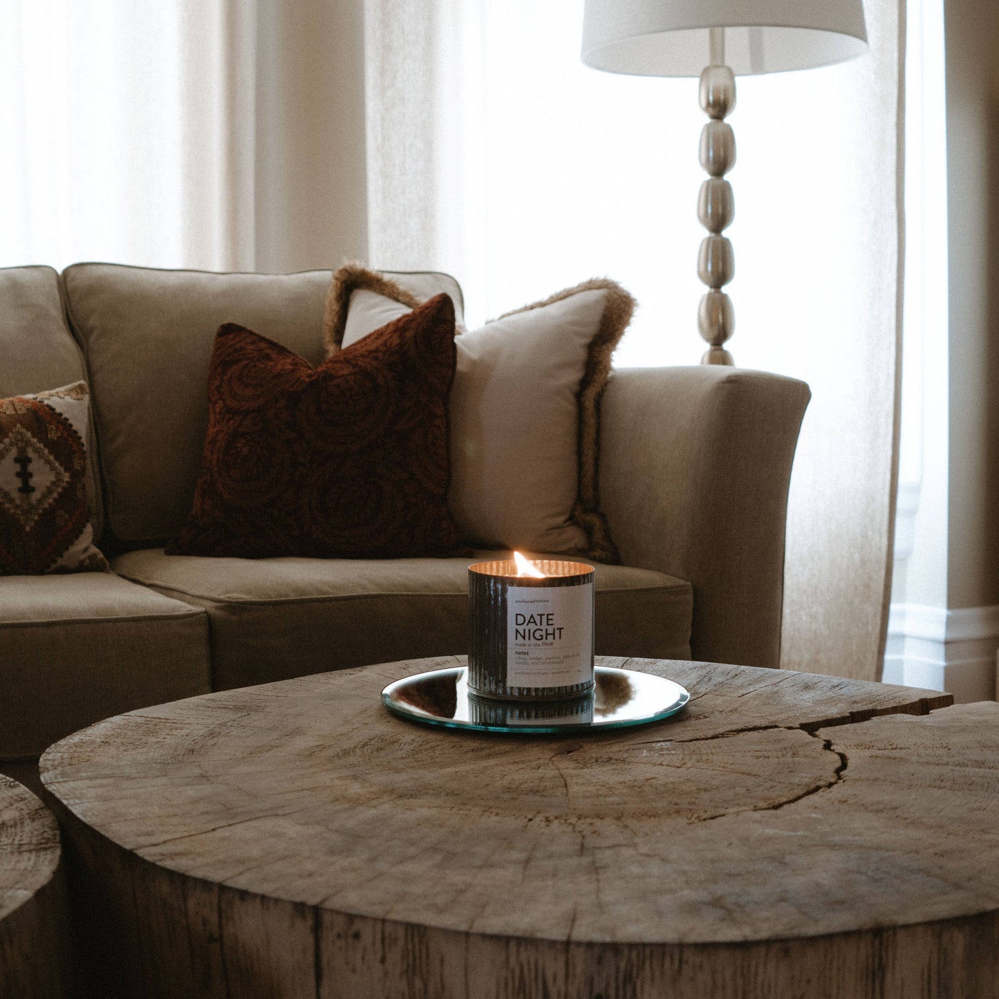 Beach Vibes Rustic Vintage Farmhouse Wood Wick Candle