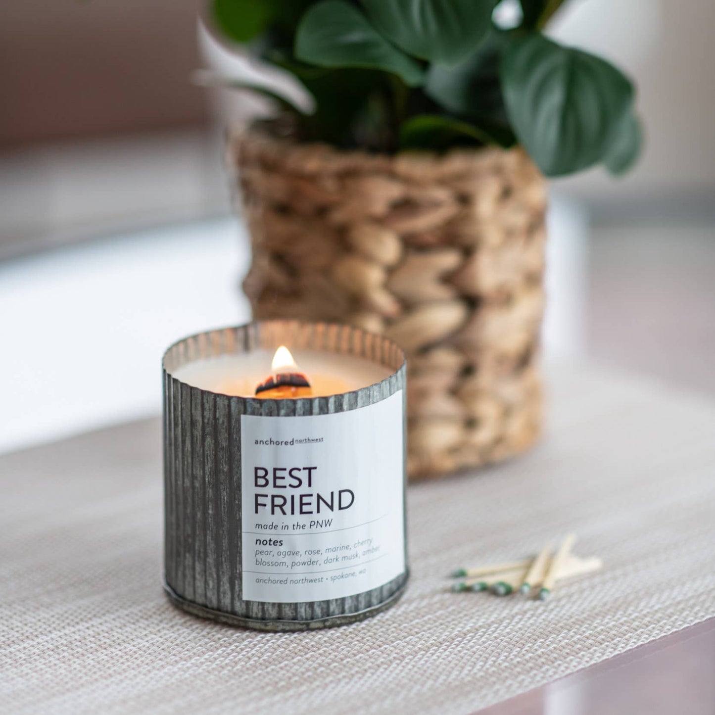 Date Night Rustic Vintage Farmhouse Wood Wick Candle