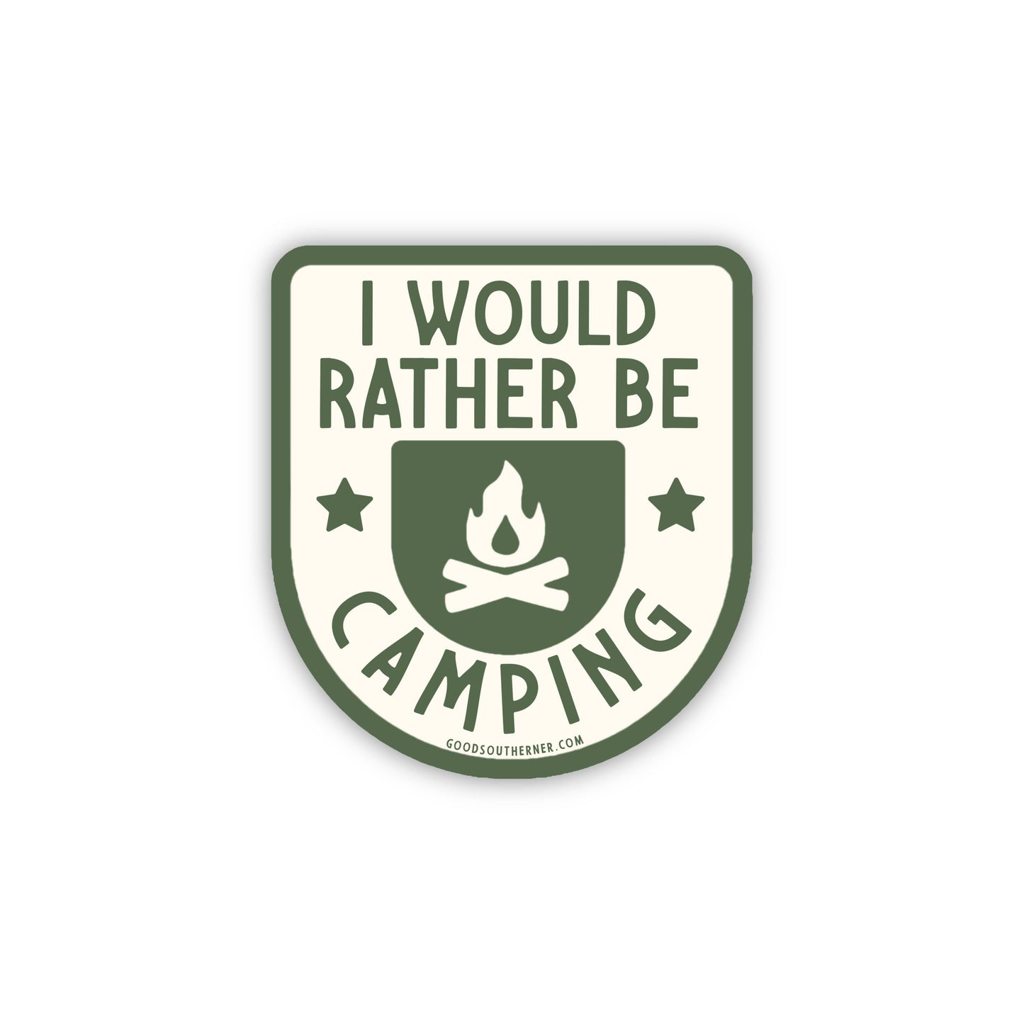 I Would Rather Be Camping Sticker