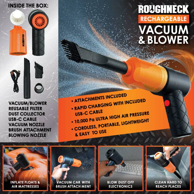 3-in-1 Rechargeable Portable Vacuum Blower Pump- 4/Display