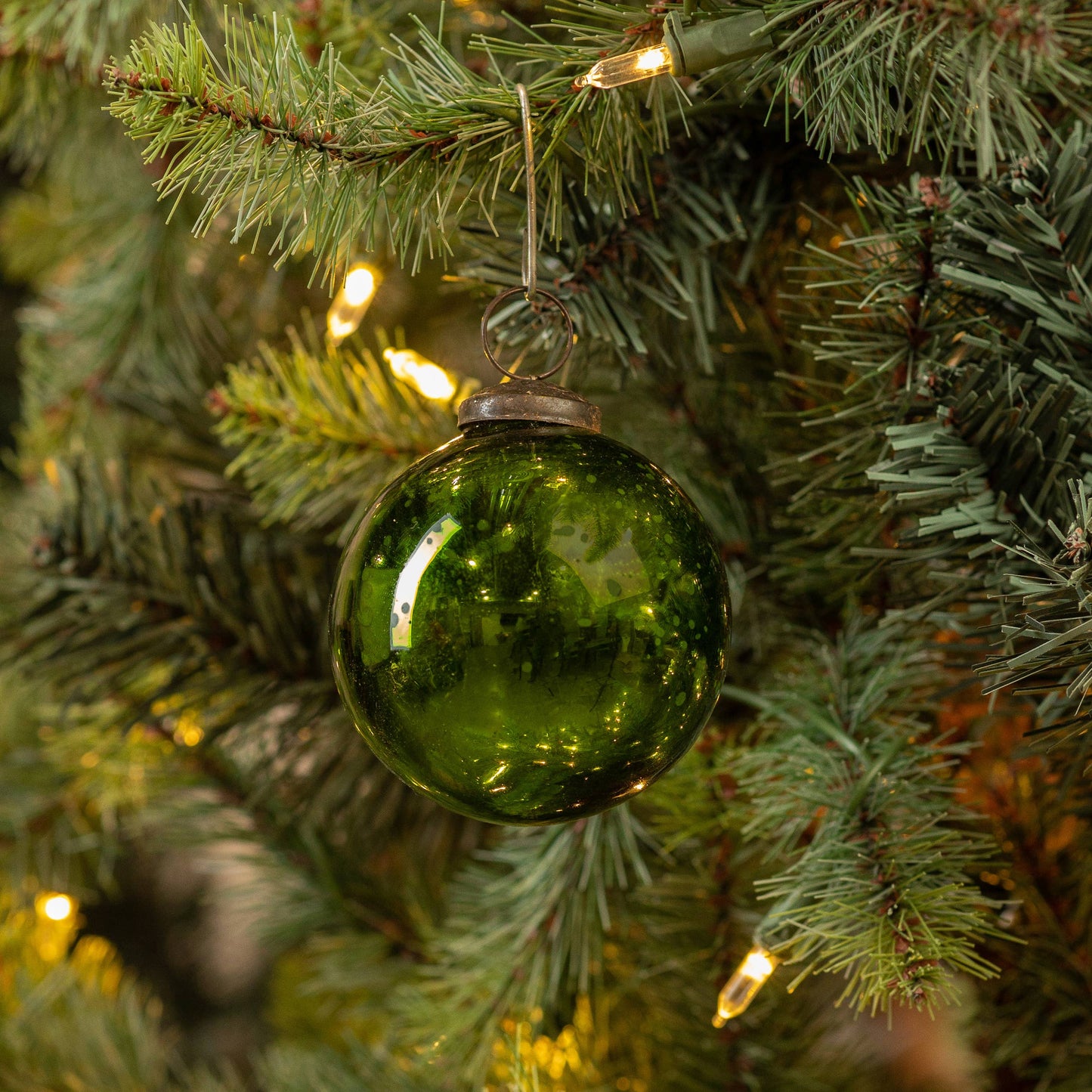 3" GREEN BALL KUGEL ORNAMENT