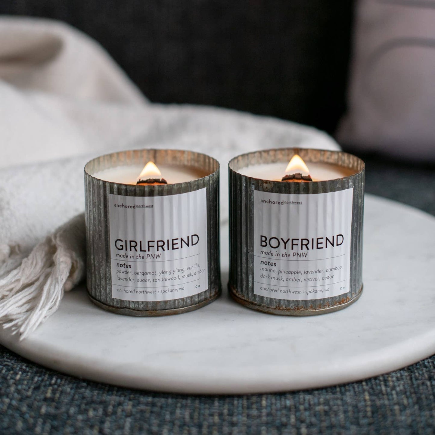 Beach Vibes Rustic Vintage Farmhouse Wood Wick Candle