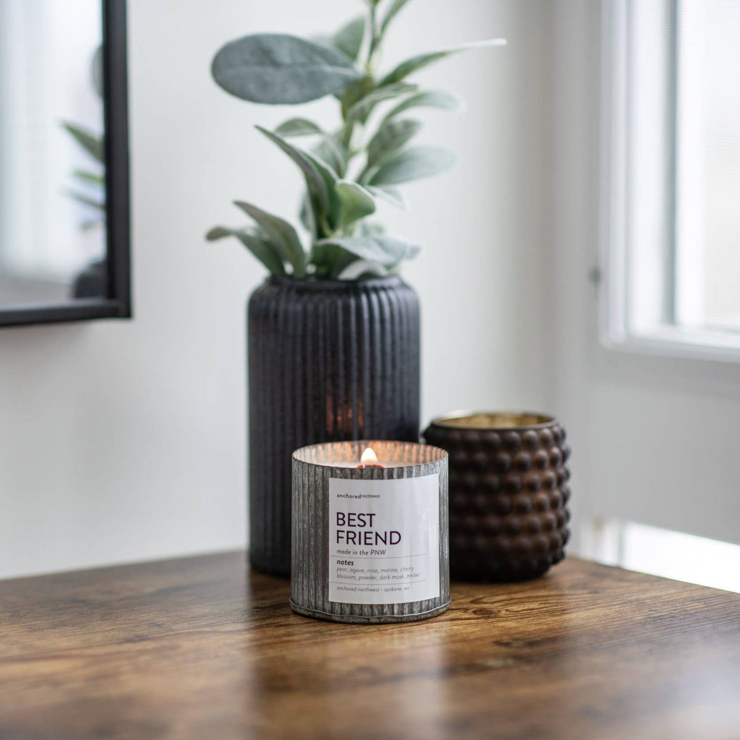 Beach Vibes Rustic Vintage Farmhouse Wood Wick Candle