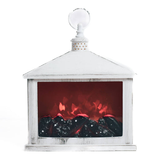 White Traditional Fireplace Lantern
