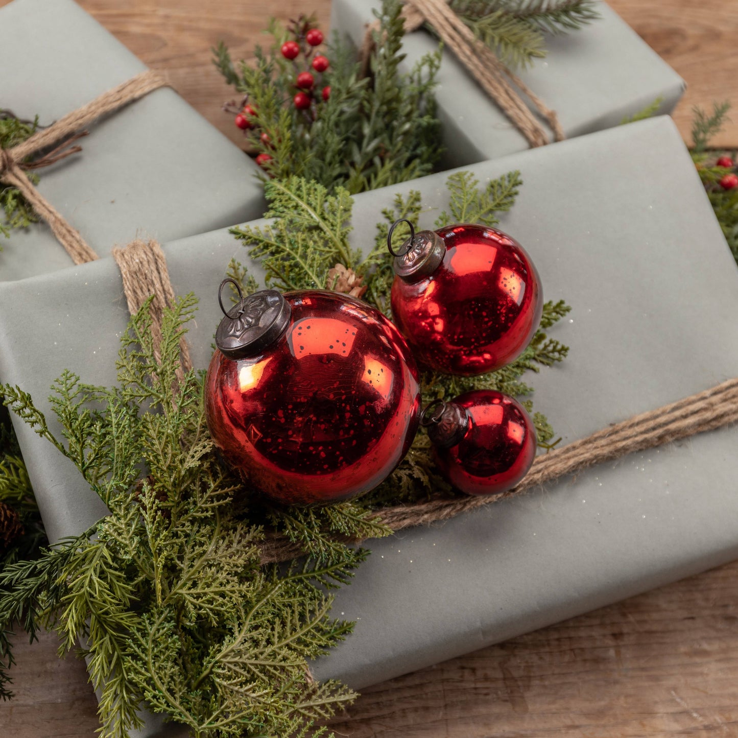 2" RED KUGEL ORNAMENT