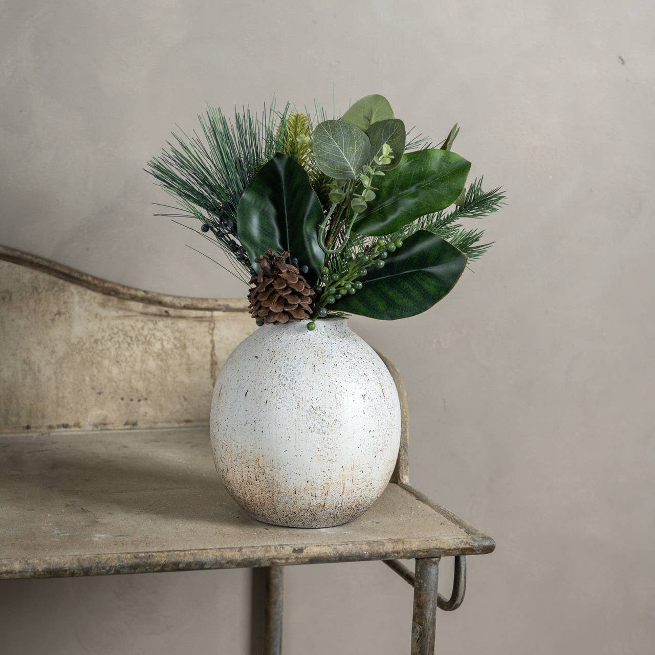 17" MIX FOLIAGE W/ BERRIES & CONES PICK